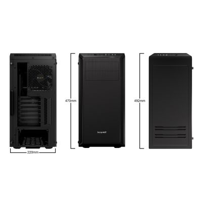 4. BE QUIET! Pure Base 600 BGW21 Gehäuse (ATX, Micro-ATX, Mini-ITX; Schwarz)