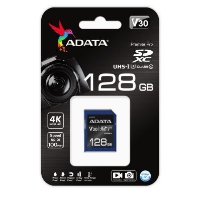 2. ADATA Premier Pro SDXC 128 GB Klasse 10 UHS-I/U3 V30