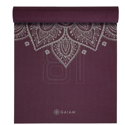 5. Gaiam Yogamatte „Midnight Plum Sundial Flower“, 5 mm, 65734