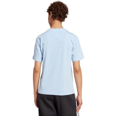 3. adidas Essentials Damen-T-Shirt mit kleinem Logo, Hellblau, JY4962