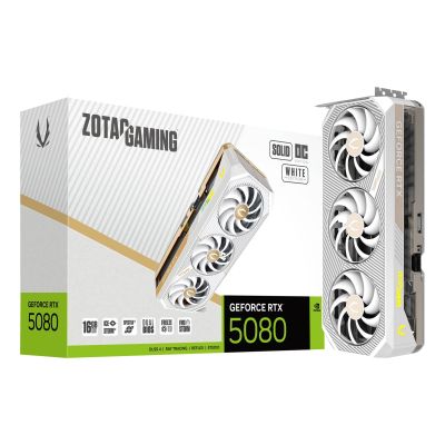 14. ZOTAC GAMING GeForce RTX 5080 SOLID OC 16GB Weiße Grafikkarte