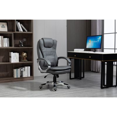 17. Activejet beheizter Massage-Bürostuhl YK7304 Grau