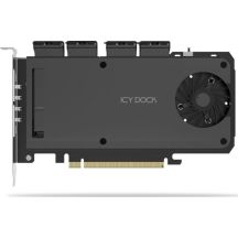 Icy Dock Adapter 4 x M.2 NVMe SSD Mobile Rack Adapterkarte f
