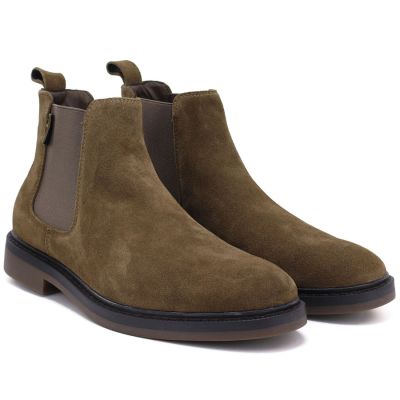 8. Herren-Chelsea-Boots aus Leder, Khaki, Big Star UU174277