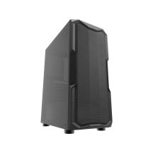 darkFlash Aquarius Mesh schwarz / ATX / ohne Lüfter / 3x USB-A / transparente Seite / ohne Netzteil