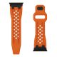 6. UAG Monarch - FKM-Armband für Apple Watch Serie 4-6 & SE 1-3, 44 mm / Serie 7-9, 45 mm / Serie 10-11, 46 mm / Ultra 1-3, 49 mm (orange / schwarzes Titan)