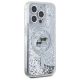 4. Karl Lagerfeld Flüssigglitzer Karl & Choupette Kopf Magsafe Hülle für iPhone 15 Pro - Transparent