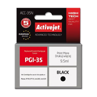 Activejet ACC-35N Tinte (Ersatz für Canon PGI-35; Supreme; 9,5 ml; Schwarz)
