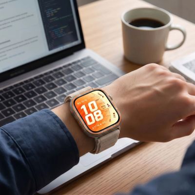 5. Tech-Protect Nylon Pro Armband für Huawei Watch Fit 3 / 4 / 4 Pro / 5 / 5 Pro - Beige