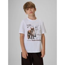 Jungen-T-Shirt mit Aufdruck, regulär, Größe 4F 4FJKAW26TTSHM4452-10S