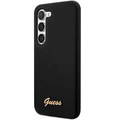 2. Guess GUHCS23MSLSMK S23+ S916 schwarz/schwarz Hardcase Silikon Vintage Gold Logo