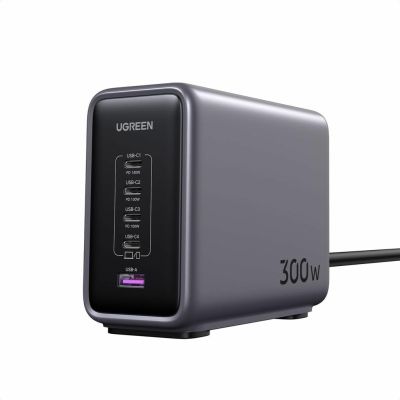 Ugreen 90903B Universelles Handy-Ladegerät Schwarz, Grau AC-Schnellladefunktion