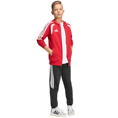 14. adidas Tiro 26 League Sweatshirt-Kapuzenpullover mit durchgehendem Reißverschluss für Kinder, Rot, KF9101