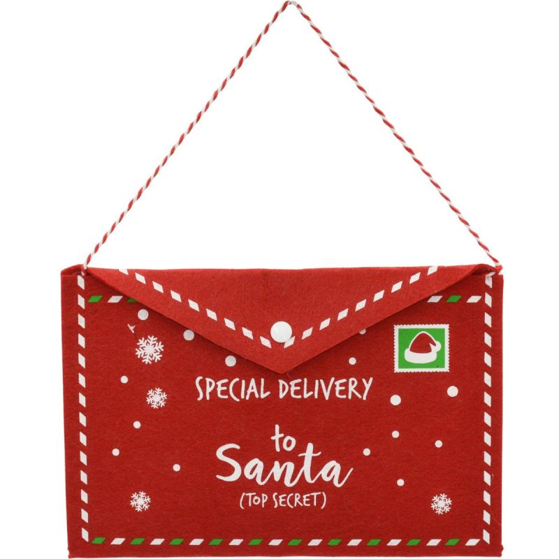 2. WEIHNACHTLICHER BRIEFUMSCHLAG FÜR DEN WEIHNACHTSMANN AUS FILZ 38x30CM SPECIAL DELIVERY