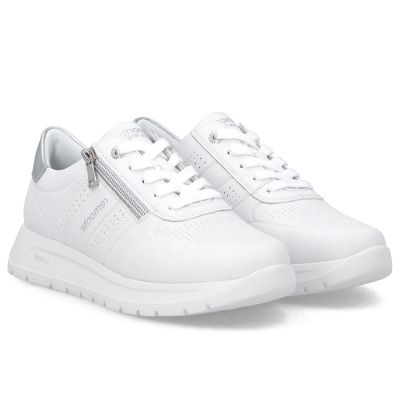 2. Weiße Damen-Sportschuhe aus Leder, Remonte Rieker D2V03-80