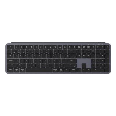 Keychron B6P-K1 Tastatur für Zuhause/Büro, USB + Funk + Bluetooth, Grau