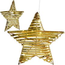 DEKORATIVER STERN 20 LED 30 CM GOLD