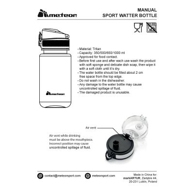 16. Meteor water bottle 500 ml 74572