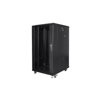11. Rackschrank Lanberg FF01-6822-12B (22 HE; 19''; 1160 mm / 600 mm / 800 mm; Standgerät; Glas; 800 kg; schwarz)