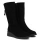 3. Schwarze Damen-Keilstiefeletten aus Leder, Filippo DBT7210