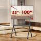 20. MACLEAN TV-Wagen mit Kameraablage, auf Rollen, 55–100 Zoll, max. Traglast 120 kg/10 kg Ablage, max. VESA 900 x 600, MC-114 B