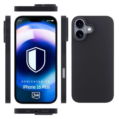 2. 3mk Hardy Silikon-MagCase für iPhone 16 Plus – Grau