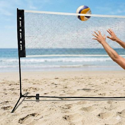 8. BADMINTONNETZ MIT GESTÄNGE 5 X 1,55 M MIT TRANSPORTTASCHE ENERO