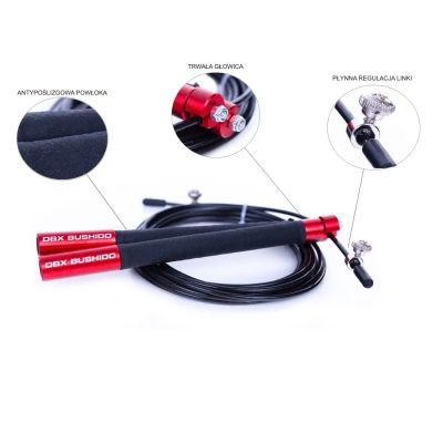 6. Aluminium-Springseil mit Kugellager, 3 Meter | rot | SK54