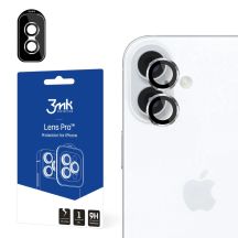 3mk Lens Protection Pro Kameraabdeckung mit silbernem Rahmen für iPhone 16/16 Plus