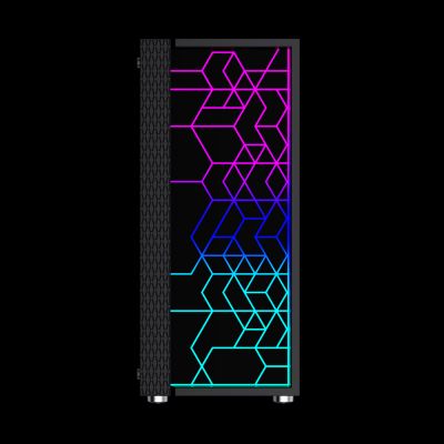 3. GEMBIRD FORNAX 2500 MIDI-TOWER-CASE (1x USB 3.0, 2x USB 2.0, HD-Audio, Seitenwand aus Glas) SCHWARZ