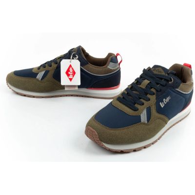8. Lee Cooper Herren-Sneaker, modisch, bequem, strapazierfähig, marineblau, khaki