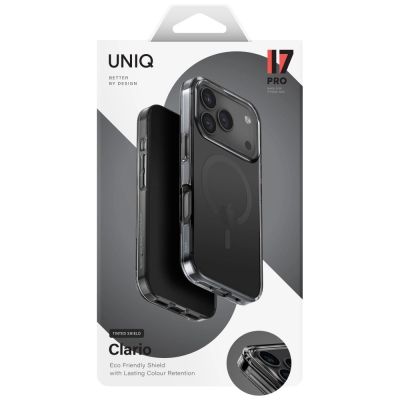 5. Uniq Clario Magclick Ladehülle für iPhone 17 Pro – Schwarz