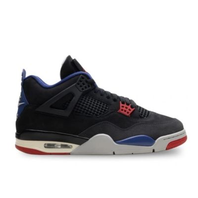 Air Jordan 4 Herren-Sneaker, selten, in Schwarz/Feuerrot/Tiefrot - FV5029-003