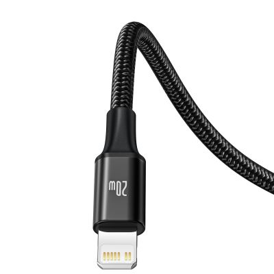 3. Baseus Rapid Series 3in1 USB-C – USB-C/ Lightning /Micro-USB-Kabel 20 W PD 1,5 m – Schwarz