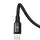 3. Baseus Rapid Series 3in1 USB-C – USB-C/ Lightning /Micro-USB-Kabel 20 W PD 1,5 m – Schwarz
