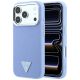 Guess MagSafe-Hülle mit genarbtem Dreieckslogo für iPhone 18 Pro Max / 17 Pro Max – Blau