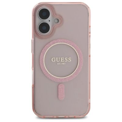 3. Guess GUHMP16SHFGEREP iPhone 16 6,1" rosa/rosa Hardcase IML Glitter Circle MagSafe