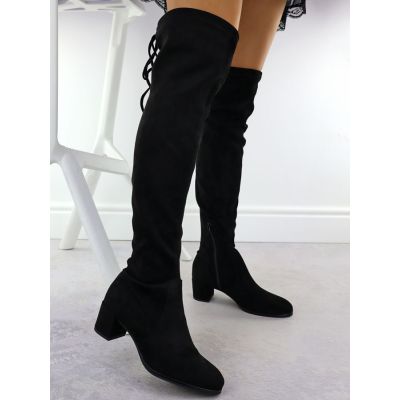3. Schwarze, gefütterte Damen-Overknee-Stiefel, Sergio Leone KZ25413