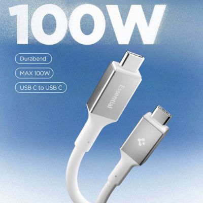 2. Spigen EB10020CC USB-C-Kabel 100 W 200 cm – Weiß
