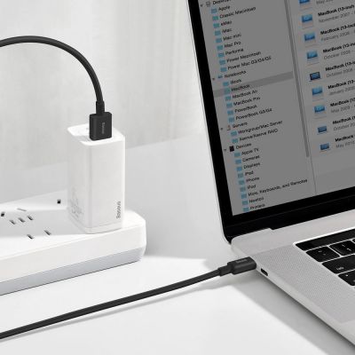 9. Baseus Superior USB - USB Typ C Datenschnellladekabel 66 W (11 V / 6 A) Huawei SuperCharge SCP 1 m schwarz (CATYS-01)