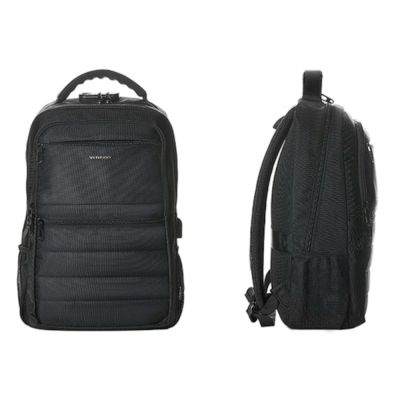3. Vention KRK 20l wasserdichter Laptop-Rucksack mit USB-Anschluss und Diebstahlsicherung, Schwarz