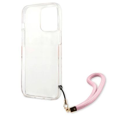 7. Guess GUHCP13LKCABPI iPhone 13 Pro / 13 6.1" pink/pink Hardcase Camo Strap Collection