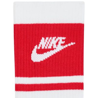 8. Nike Everyday Elevated Crew Socken, 3 Paar, Weiß und Rot, IM7949 900
