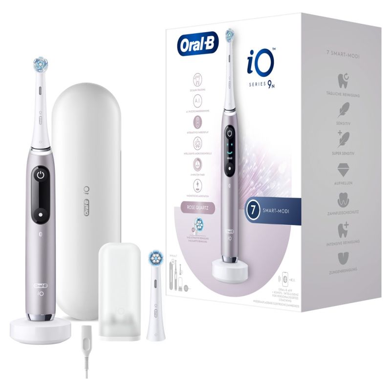 41. Oral-B iO Series 9 Zahnbürste mit Rosenquarz-Finish