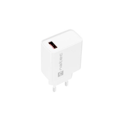 7. NATEC RIBERA USB-A 18W WEISSES LADEGERÄT NUC-2057