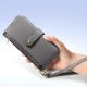 12. Dux Ducis Lawa Lederhülle für iPhone 16e / 17e mit abnehmbarer magnetischer Brieftasche – Grau