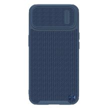 Nillkin Textured S Case für iPhone 14, gepanzerte Hülle mit Kameraabdeckung, blau