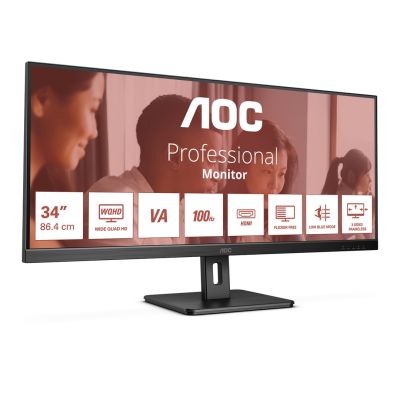 5. AOC U34E2M Computermonitor 86,4 cm (34") 3440 x 1440 px Wide Quad HD Schwarz