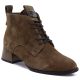 6. Damen-Ankle-Boots aus Leder mit Absatz, kamelfarbenes Veloursleder, Vinceza FIO27-67036