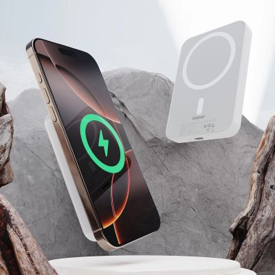 3. Powerbank Dudao K26S 5000mAh 20W USB-A / USB-C / MagSafe - weiß